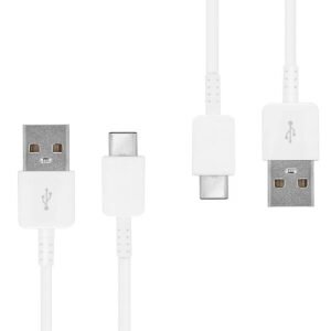 PRO USB-C Charging Transfer Cable (2xPack) Compatible with Samsung Galaxy Tab S7, S7+, S6, Lite, S5e, Plus provides 5Gbps Full Quick Charging 25Amp Power! (White 3.3Ft)